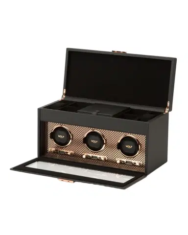 WOLF Axis Triple Watch Winder with Storage | Thumbnail 1 WOLF Axis Triple Watch Winder with Storage | Thumbnail 1