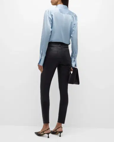 L 'AGENCE Marguerite Coated Modal Denim High-Rise Skinny Jeans | Thumbnail 4 L 'AGENCE Marguerite Coated Modal Denim High-Rise Skinny Jeans | Thumbnail 4