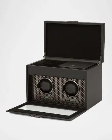 WOLF Axis Double Watch Winder with Storage | Thumbnail 3 WOLF Axis Double Watch Winder with Storage | Thumbnail 3
