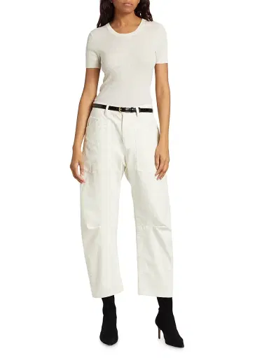 Nili Lotan Women's Shon Corduroy Pants - Stone - Size 12 | Thumbnail 2 Nili Lotan Women's Shon Corduroy Pants - Stone - Size 12 | Thumbnail 2