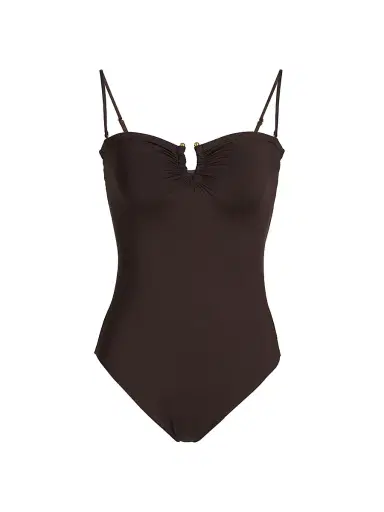 Nili Lotan Women's Semi-Sweetheart One-Piece Swimsuit - Espresso - Size XL | Thumbnail 1 Nili Lotan Women's Semi-Sweetheart One-Piece Swimsuit - Espresso - Size XL | Thumbnail 1