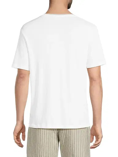 Vince Men's Relaxed Double-Collar Crewneck T-Shirt - Optic White - Size XXL | Thumbnail 5 Vince Men's Relaxed Double-Collar Crewneck T-Shirt - Optic White - Size XXL | Thumbnail 5