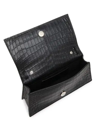 McQueen Women's Mini Jewelled Croc-Embossed Leather Shoulder Bag - Black | Thumbnail 5 McQueen Women's Mini Jewelled Croc-Embossed Leather Shoulder Bag - Black | Thumbnail 5