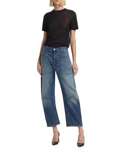 Nili Lotan Women's Shon Barrel Jeans - Classic Wash - Size 31 | Thumbnail 2 Nili Lotan Women's Shon Barrel Jeans - Classic Wash - Size 31 | Thumbnail 2