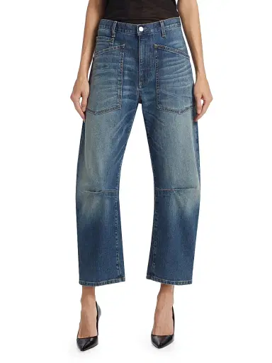 Nili Lotan Women's Shon Barrel Jeans - Classic Wash - Size 31 | Thumbnail 3 Nili Lotan Women's Shon Barrel Jeans - Classic Wash - Size 31 | Thumbnail 3