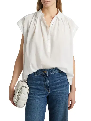 Nili Lotan Women's Normandy Pleated Blouse - | Thumbnail 3 Nili Lotan Women's Normandy Pleated Blouse - | Thumbnail 3