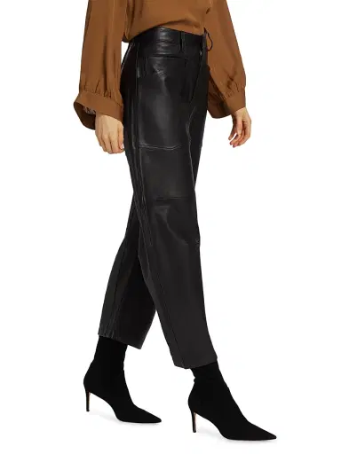 Nili Lotan Women's Shon Leather Pants - Black - Size 8 | Thumbnail 4 Nili Lotan Women's Shon Leather Pants - Black - Size 8 | Thumbnail 4