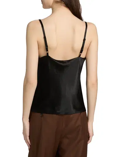 Vince Women's Satin V-Neck Cami - Black - Size XXS | Thumbnail 5 Vince Women's Satin V-Neck Cami - Black - Size XXS | Thumbnail 5