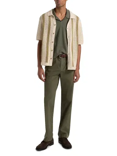 Vince Men's Owen Stretch-Cotton Straight-Leg Trousers - Coulter Green | Thumbnail 2 Vince Men's Owen Stretch-Cotton Straight-Leg Trousers - Coulter Green | Thumbnail 2