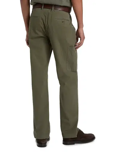 Vince Men's Owen Stretch-Cotton Straight-Leg Trousers - Coulter Green | Thumbnail 5 Vince Men's Owen Stretch-Cotton Straight-Leg Trousers - Coulter Green | Thumbnail 5