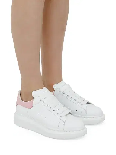 Alexander McQueen Women's Leather Low-Top Sneakers - White Patchouli - Size 11.5 | Thumbnail 4 Alexander McQueen Women's Leather Low-Top Sneakers - White Patchouli - Size 11.5 | Thumbnail 4