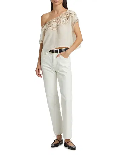 Nili Lotan Women's Caila Embroidered Scoopneck Top - | Thumbnail 2 Nili Lotan Women's Caila Embroidered Scoopneck Top - | Thumbnail 2