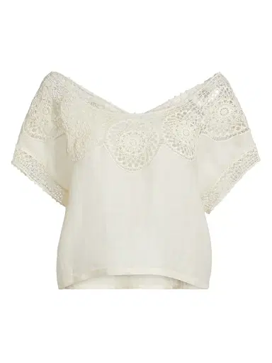 Nili Lotan Women's Caila Embroidered Scoopneck Top - | Thumbnail 1 Nili Lotan Women's Caila Embroidered Scoopneck Top - | Thumbnail 1