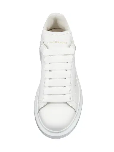Alexander McQueen Women's Oversized Embossed Logo Leather Sneakers - White - Size 11.5 | Thumbnail 3 Alexander McQueen Women's Oversized Embossed Logo Leather Sneakers - White - Size 11.5 | Thumbnail 3