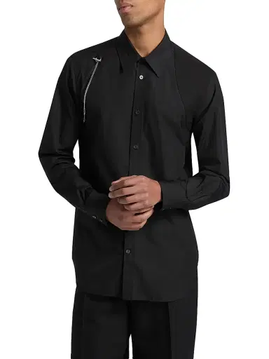 McQueen Men's T-Bar Harness Shirt - Black | Thumbnail 3 McQueen Men's T-Bar Harness Shirt - Black | Thumbnail 3