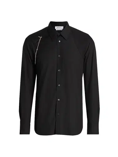McQueen Men's T-Bar Harness Shirt - Black | Thumbnail 1 McQueen Men's T-Bar Harness Shirt - Black | Thumbnail 1