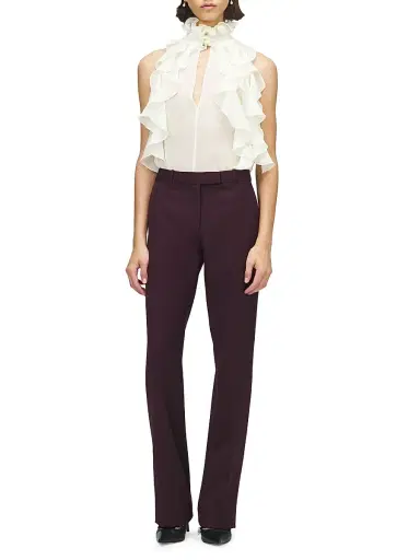 Alexander McQueen Women's Ruffled Sleeveless Silk Top - Gesso - Size 10 | Thumbnail 2 Alexander McQueen Women's Ruffled Sleeveless Silk Top - Gesso - Size 10 | Thumbnail 2