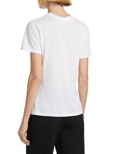 Nili Lotan Women's Mariela Cotton Crewneck T-Shirt - White | Thumbnail 5 Nili Lotan Women's Mariela Cotton Crewneck T-Shirt - White | Thumbnail 5