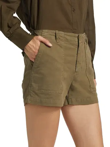 Nili Lotan Women's Utility Cotton Cargo Shorts - Military Green - Size 12 | Thumbnail 4 Nili Lotan Women's Utility Cotton Cargo Shorts - Military Green - Size 12 | Thumbnail 4