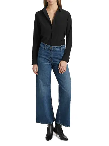 Nili Lotan Women's Megan High-Rise Wide-Leg Jeans | Thumbnail 2 Nili Lotan Women's Megan High-Rise Wide-Leg Jeans | Thumbnail 2