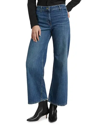 Nili Lotan Women's Megan High-Rise Wide-Leg Jeans | Thumbnail 3 Nili Lotan Women's Megan High-Rise Wide-Leg Jeans | Thumbnail 3