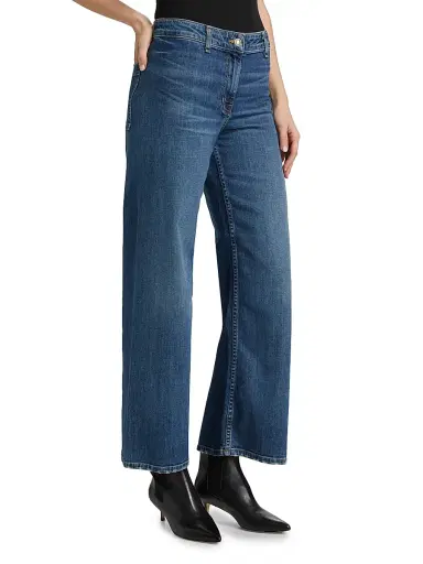 Nili Lotan Women's Megan High-Rise Wide-Leg Jeans | Thumbnail 4 Nili Lotan Women's Megan High-Rise Wide-Leg Jeans | Thumbnail 4