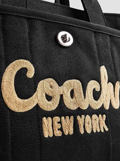 Coach Women's Cargo Canvas & Leather Tote Bag - Black | Thumbnail 6 Coach Women's Cargo Canvas & Leather Tote Bag - Black | Thumbnail 6
