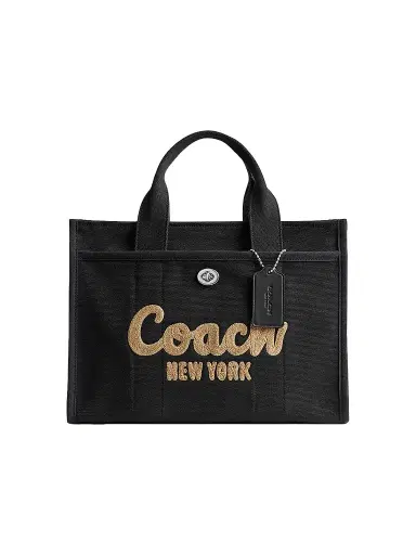 Coach Women's Cargo Canvas & Leather Tote Bag - Black | Thumbnail 1 Coach Women's Cargo Canvas & Leather Tote Bag - Black | Thumbnail 1