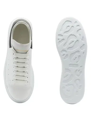 Alexander McQueen Men's Oversized Leather Platform Sneakers - White Black - Size 15.5 | Thumbnail 4 Alexander McQueen Men's Oversized Leather Platform Sneakers - White Black - Size 15.5 | Thumbnail 4