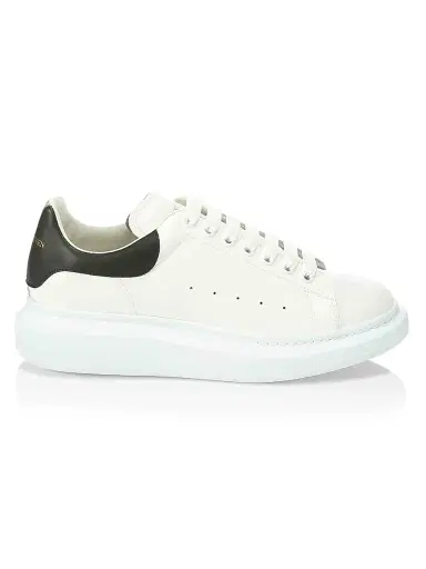 Alexander McQueen Men's Oversized Leather Platform Sneakers - White Black - Size 15.5 | Thumbnail 1 Alexander McQueen Men's Oversized Leather Platform Sneakers - White Black - Size 15.5 | Thumbnail 1
