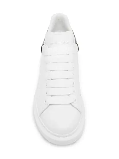 Alexander McQueen Men's Oversized Skull-Print Leather Low-Top Sneakers - White Black - Size 14 | Thumbnail 4 Alexander McQueen Men's Oversized Skull-Print Leather Low-Top Sneakers - White Black - Size 14 | Thumbnail 4