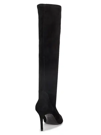 Stuart Weitzman Women's Stuart Power 75 75MM Suede Boots - Black | Thumbnail 3 Stuart Weitzman Women's Stuart Power 75 75MM Suede Boots - Black | Thumbnail 3