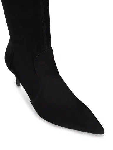 Stuart Weitzman Women's Stuart Power 75 75MM Suede Boots - Black | Thumbnail 4 Stuart Weitzman Women's Stuart Power 75 75MM Suede Boots - Black | Thumbnail 4