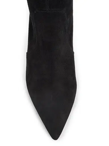 Stuart Weitzman Women's Stuart Power 75 75MM Suede Boots - Black | Thumbnail 6 Stuart Weitzman Women's Stuart Power 75 75MM Suede Boots - Black | Thumbnail 6