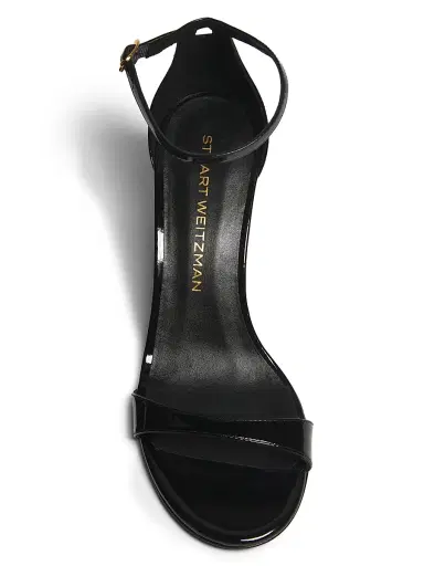 Stuart Weitzman Women's Nudist II 75MM Patent Leather Sandals - Black - Size 9.5 | Thumbnail 4 Stuart Weitzman Women's Nudist II 75MM Patent Leather Sandals - Black - Size 9.5 | Thumbnail 4