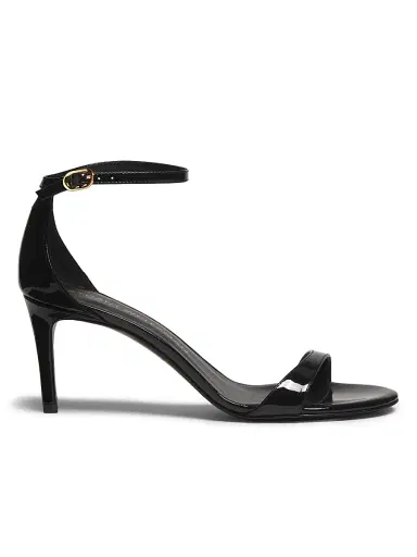 Stuart Weitzman Women's Nudist II 75MM Patent Leather Sandals - Black - Size 9.5 | Thumbnail 1 Stuart Weitzman Women's Nudist II 75MM Patent Leather Sandals - Black - Size 9.5 | Thumbnail 1