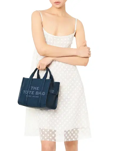 Marc Jacobs Women's The Leather Small Tote Bag - Blue Sea | Thumbnail 2 Marc Jacobs Women's The Leather Small Tote Bag - Blue Sea | Thumbnail 2