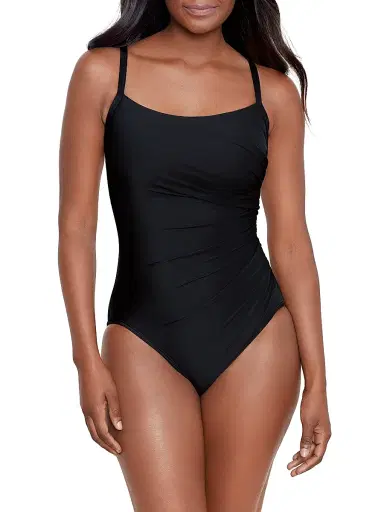 Miraclesuit Swim Women's Starr Gathered One-Piece Swimsuit - Black - Size 6 | Thumbnail 2 Miraclesuit Swim Women's Starr Gathered One-Piece Swimsuit - Black - Size 6 | Thumbnail 2
