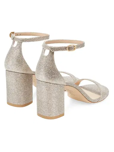 Stuart Weitzman Women's Nudist Block 75MM Sandals - Poudre | Thumbnail 3 Stuart Weitzman Women's Nudist Block 75MM Sandals - Poudre | Thumbnail 3