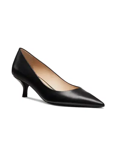 Stuart Weitzman Women's Power 50MM Leather Pumps - Black | Thumbnail 2 Stuart Weitzman Women's Power 50MM Leather Pumps - Black | Thumbnail 2