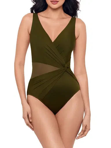 Miraclesuit Swim Women's Illusion Circe V-Neck One-Piece Swimsuit - Nori | Thumbnail 3 Miraclesuit Swim Women's Illusion Circe V-Neck One-Piece Swimsuit - Nori | Thumbnail 3