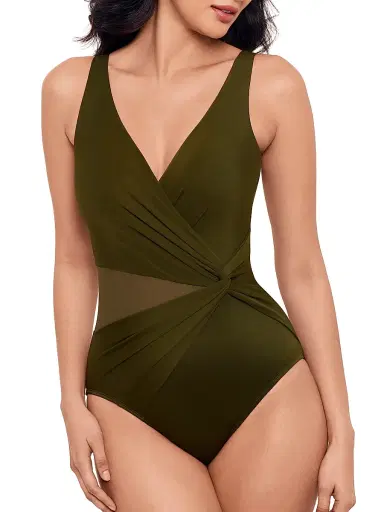 Miraclesuit Swim Women's Illusion Circe V-Neck One-Piece Swimsuit - Nori | Thumbnail 6 Miraclesuit Swim Women's Illusion Circe V-Neck One-Piece Swimsuit - Nori | Thumbnail 6