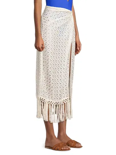 Ramy Brook Women's Gaia Zig-Zag Metallic Tassel Midi-Skirt | Thumbnail 4 Ramy Brook Women's Gaia Zig-Zag Metallic Tassel Midi-Skirt | Thumbnail 4