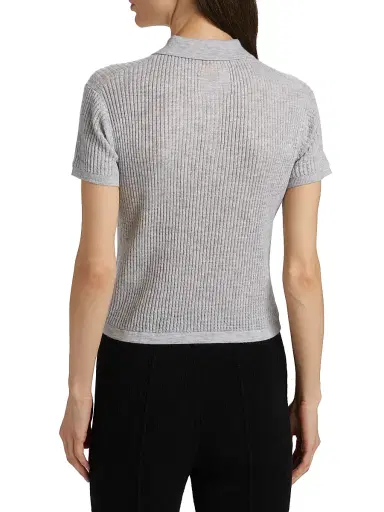 Guest In Residence Women's Shrunken Cashmere Polo Shirt | Thumbnail 5 Guest In Residence Women's Shrunken Cashmere Polo Shirt | Thumbnail 5