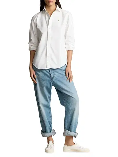 Polo Ralph Lauren Women's Slim-Fit Cotton Oxford Shirt | Thumbnail 1 Polo Ralph Lauren Women's Slim-Fit Cotton Oxford Shirt | Thumbnail 1