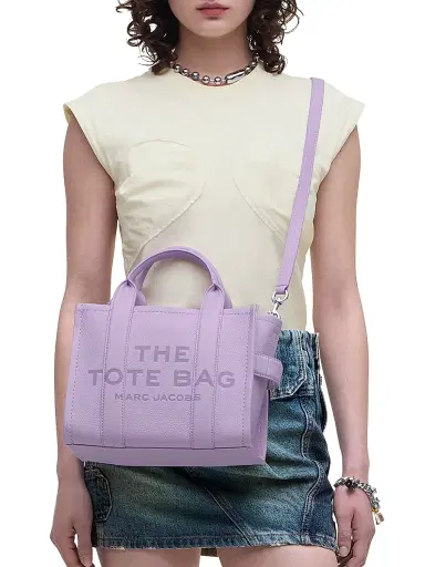Marc Jacobs Women's The Leather Small Tote Bag - Wisteria | Thumbnail 1 Marc Jacobs Women's The Leather Small Tote Bag - Wisteria | Thumbnail 1