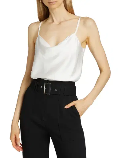 Elie Tahari Women's Katrina Satin Camisole - Sky White | Thumbnail 3 Elie Tahari Women's Katrina Satin Camisole - Sky White | Thumbnail 3