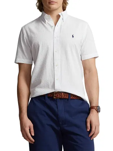 Polo Ralph Lauren Men's Classic-Fit Seersucker Shirt - White | Thumbnail 3 Polo Ralph Lauren Men's Classic-Fit Seersucker Shirt - White | Thumbnail 3