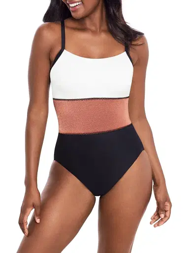 Miraclesuit Swim Women's Spectra Trifecta Colorblocked One-Piece Swimsuit - Bronze - Size 16 | Thumbnail 2 Miraclesuit Swim Women's Spectra Trifecta Colorblocked One-Piece Swimsuit - Bronze - Size 16 | Thumbnail 2