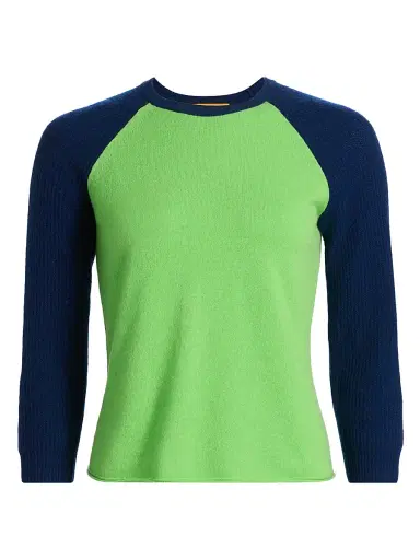 Guest In Residence Women's Cashmere Baseball T-Shirt - Match Point Navy - Size XS | Thumbnail 1 Guest In Residence Women's Cashmere Baseball T-Shirt - Match Point Navy - Size XS | Thumbnail 1